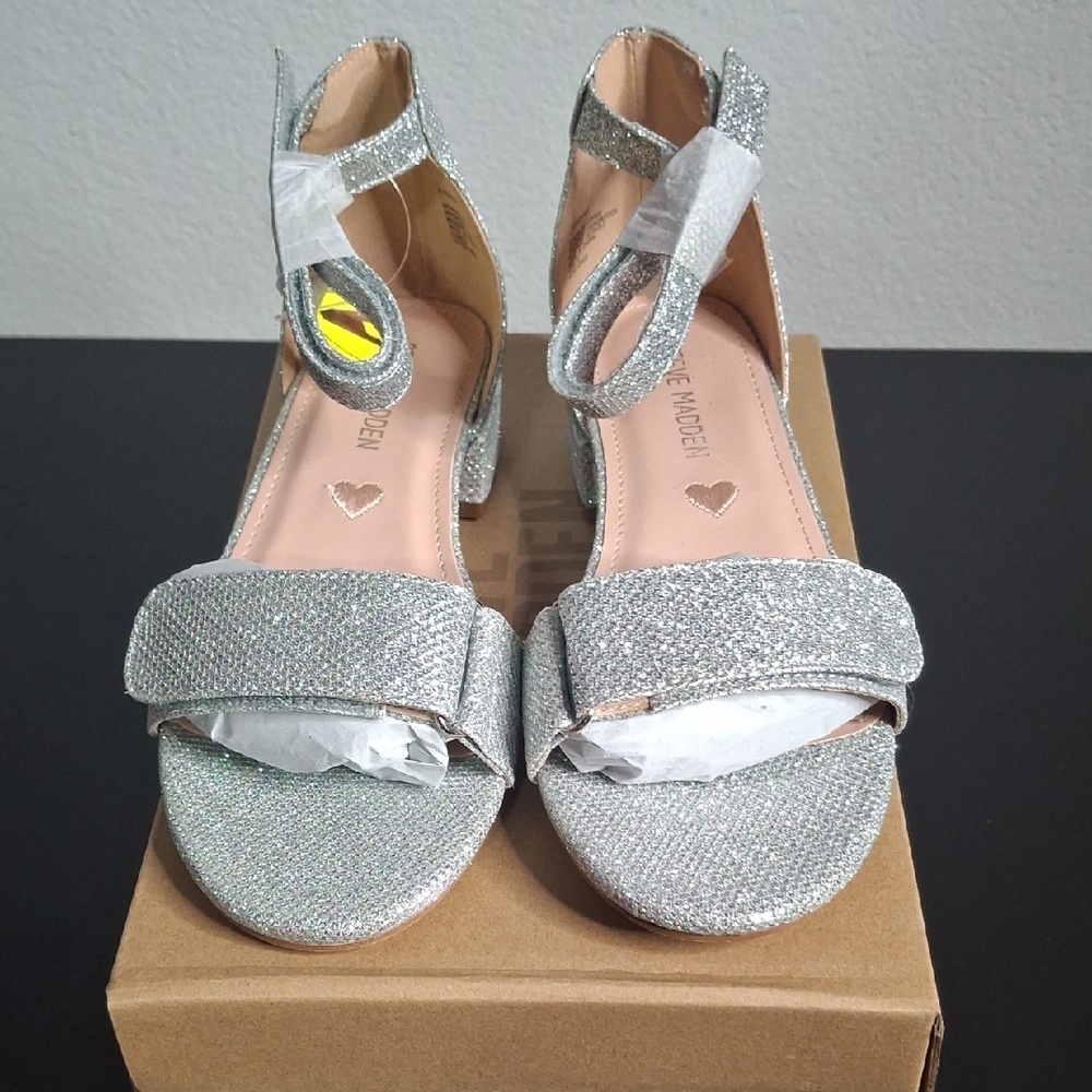 Steve Madden Shimmering Silver Kids Sandals